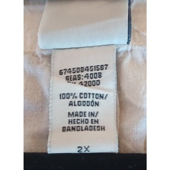 VTG Route 66 Tunic Women's Size 2X Cream Color Button Up Embroidered Polka Dots - Picture 6 of 7